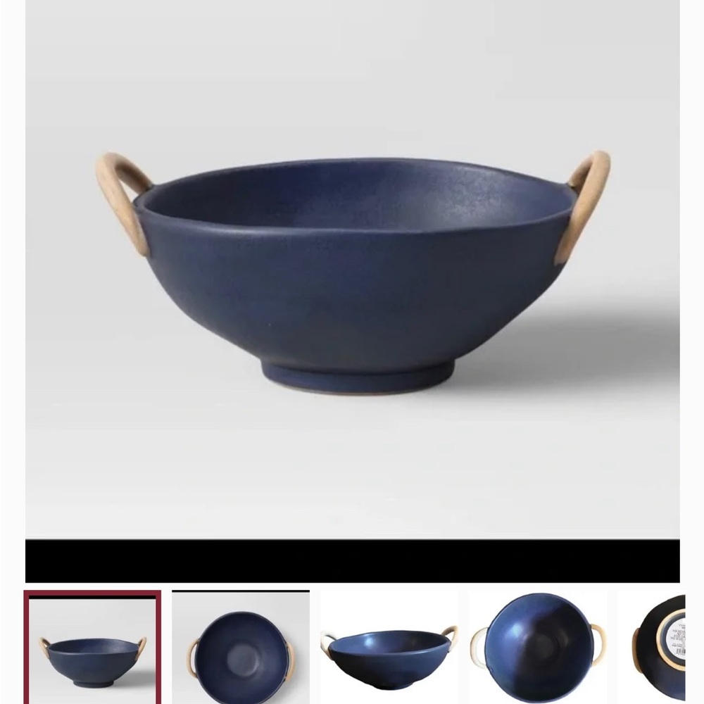 NEW Threshold Blue Decorative Bowl